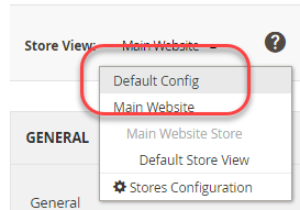 Switch to the default config