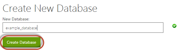 Create a database